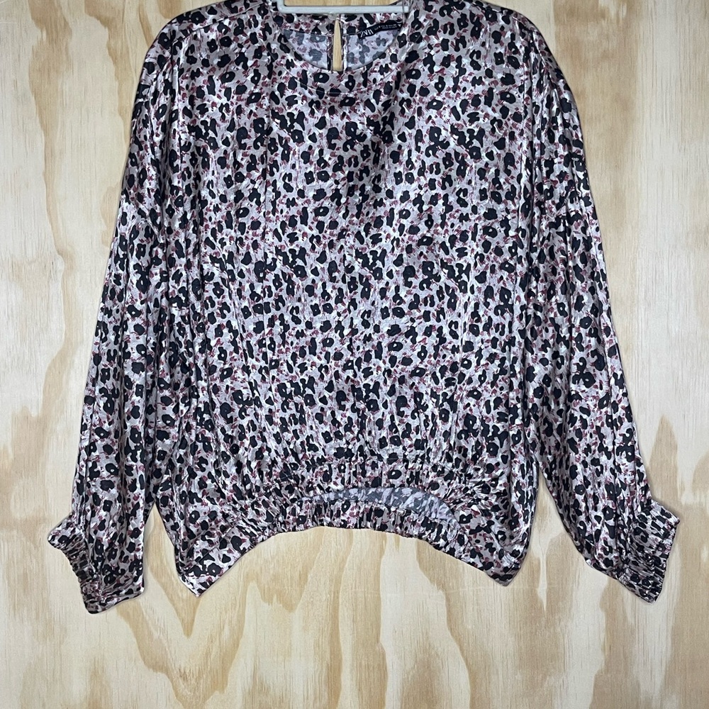 Zara Multicolor Leopard Print Blouse
